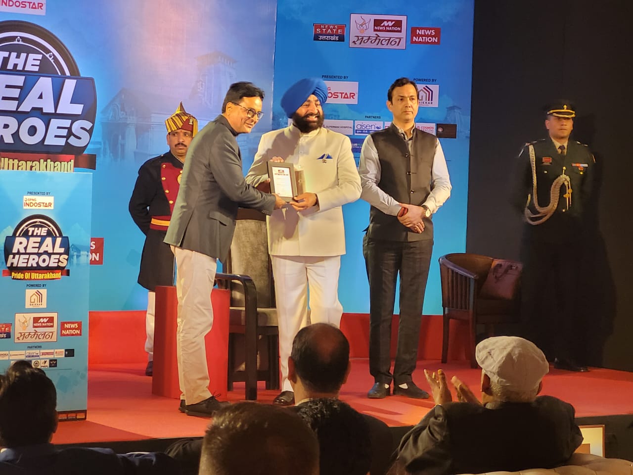 Dr. Sati Receives ”  The Real Heros Award ” from Honrable Governer of Uttarakhand
